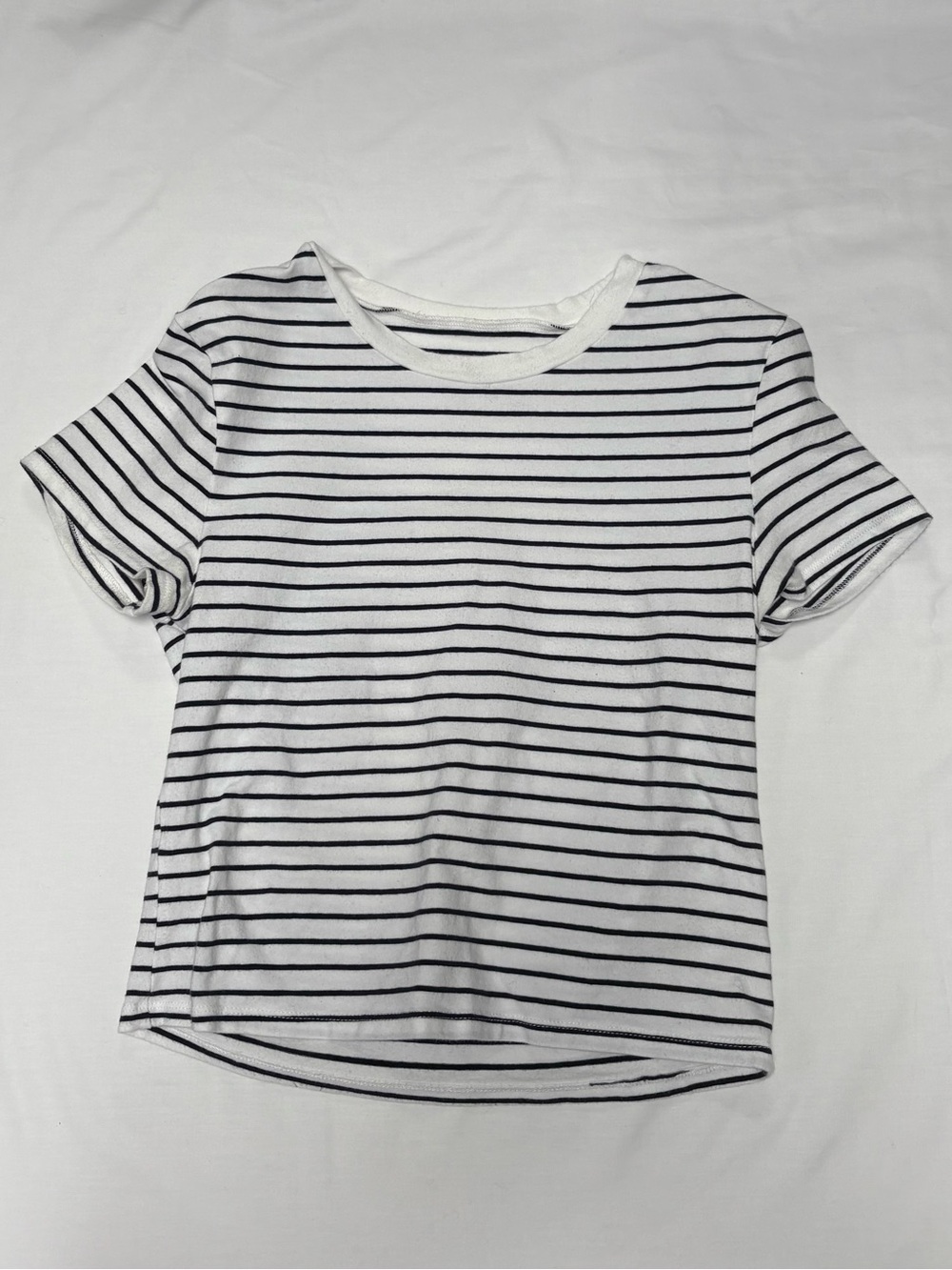 Abercrombie & Fitch White Tee with Black Stripes - Women's